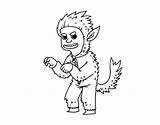 Werewolf Coloringcrew Costume Coloring sketch template