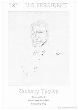 12th President Printable Zachary Taylor Coloring sketch template