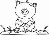 Pig Coloring4free sketch template