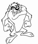Looney Tunes Coloring Cartoons Pages Printable Taz Drawing Kb sketch template
