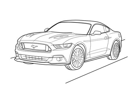 cool mustang car coloring page  printable coloring pages  kids