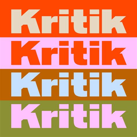 kritik typeface  behance graphic design inspiration typography