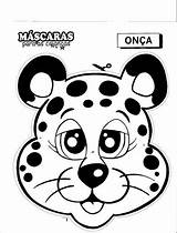 Jaguar Para Mask Mascara Mascaras Coloring Colorear Onca Animais Pages Alfabeto sketch template