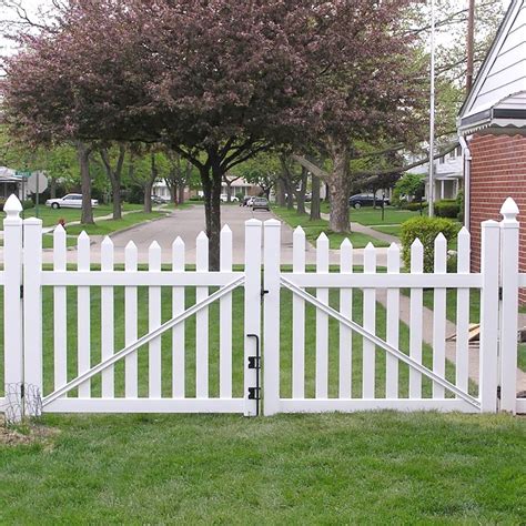 durables    darlington vinyl picket fence double gate