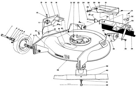 toro professional  lawnmower  sn   parts diagram  housing assembly