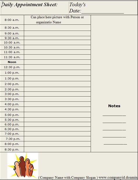 printable appointment sheets amulette