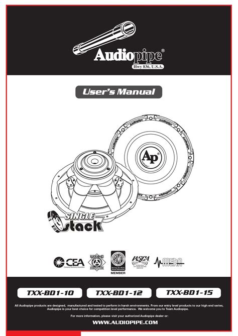 audiopipe txx bd  user manual   manualslib