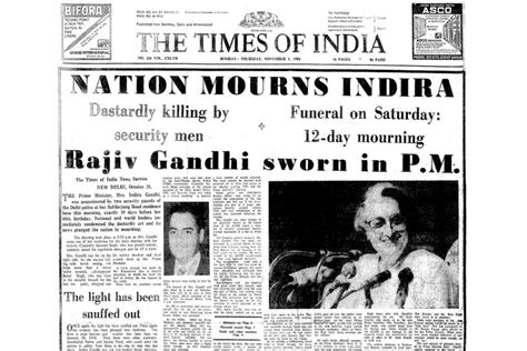Indira Gandhi Assassination How National And International Media Covered