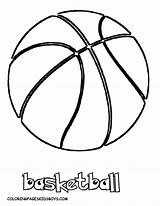Coloring Ball Basketball Popular Pages sketch template