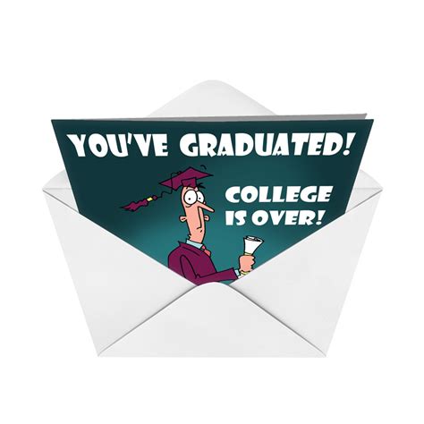 college is over cartoons graduation paper card d t walsh