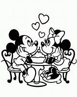 Coloring Pages Valentine Disney Mouse Mickey Library Clipart Hearts sketch template