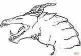 Dragon Coloring Head Pages Printable Drawing Dot sketch template