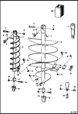 bobcat  auger parts diagram
