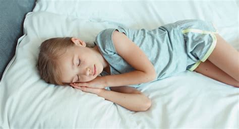 Girl Sleeping In A Bed And Smiling Top View Stock Footage Video