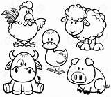 Farm Coloring Baby Pages Printable Animals Animal Sheet Cute Kids sketch template
