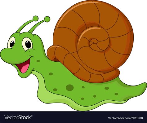 cute cartoon snail royalty  vector image vectorstock