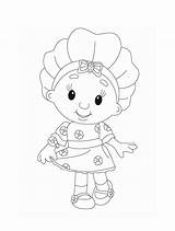 Fifi Flowertots Coloring Primrose Pages Standing Floral Dress Her Coloringpage Stingo Drinking Forget Tea sketch template