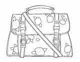 Coloring Handbag Flowered Coloringcrew sketch template