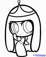Coloring Pages Cartoon Network Adventure Time Chibi Princess Characters Bubblegum Colouring Cute Draw Google Color Kawaii Comments So Library Clipart sketch template
