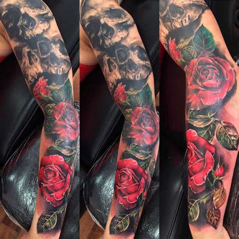 Top 81 Best Skull And Rose Tattoo Ideas [2020 Inspiration Guide