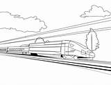 Tgv Tren Coloriage Trem Ausmalen Alta Velocidade Colorier Viagem Coloriages Trains Trenes Transportes sketch template