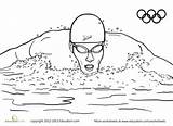 Swimmer Olympic Summer Coloring Swimming Pages School Kids Sports Team Worksheets Swim Olympics Maze Sport Google Printable Race Sheets Bezoeken sketch template