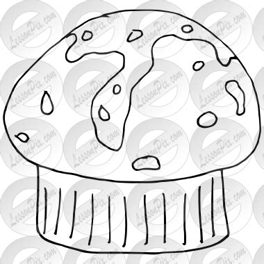 muffin outline  classroom therapy  great muffin clipart