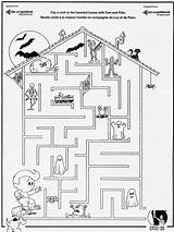 Halloween Maze Easy Kids Coloring Worksheets Printable Hmi Printables sketch template