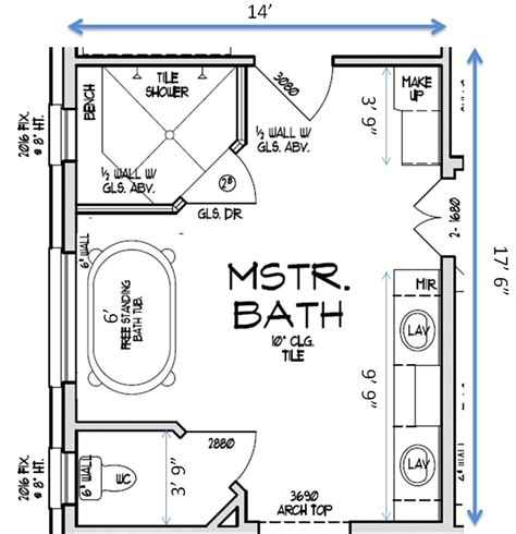 fantastic master bathroom floor plan home family style  art ideas