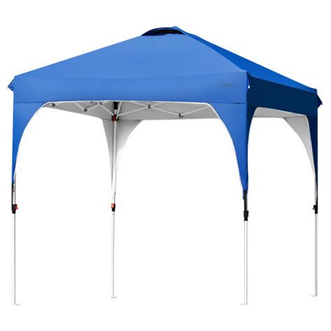 ft pop  height adjustable canopy tent  roller bag costway