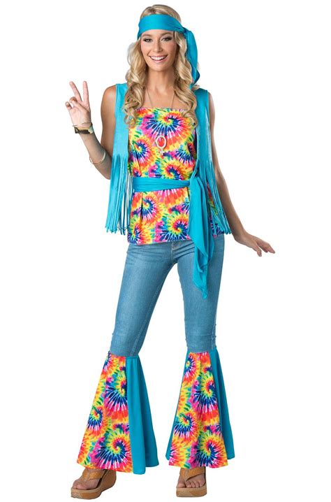 Tie Dye Hippie Adult Costume In 2020 Hippie Costume Costumes For