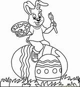 Coloring Easter Bunny Egg Pages Coloringpages101 sketch template