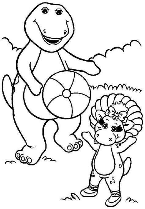 barney coloring pages coloring home