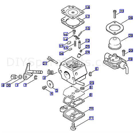 stihl hl  long reach hedgetrimmer hl parts diagram carburetor cq