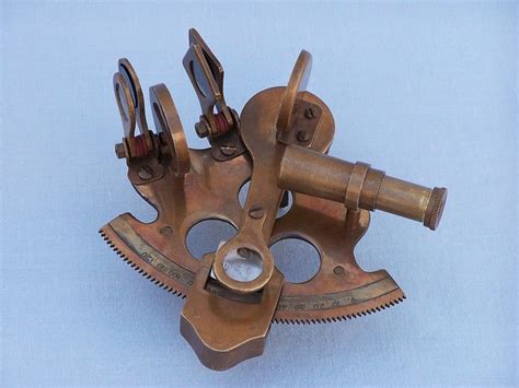 buy scout s antique brass sextant with rosewood box 4in