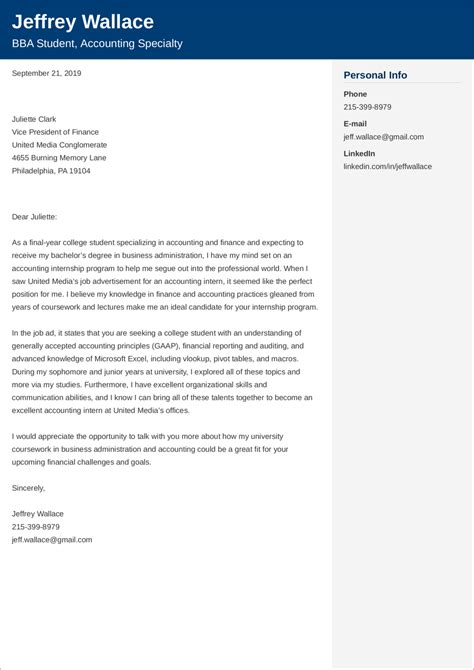 accounting cover letter examples ready   templates
