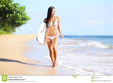 beach woman fun with body surfboard stock image image of model people 30094723