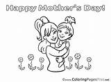 Coloring Mom Daughter Pages Baby Mothers Sheets Flowers sketch template
