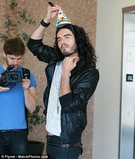 Russell Brand Celebrates His 35th Birthday With A Party Hat And A