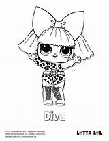 Coloring Pages Lol Surprise Diva Dolls Doll Print Color Rocker Printable Lotta Series Baby Sheets Kids Pop Confetti Do Unicorn sketch template