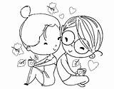 Lovers Two Coloring Young Coloringcrew Book sketch template