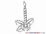 Advent Colouring Candle Holiday Coloring Sheet Title sketch template