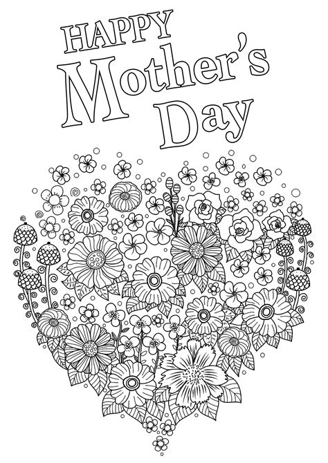 happy mothers day  heart full  flowers mothers day adult