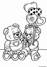 Coloring Cute Valentine Pages Printable sketch template