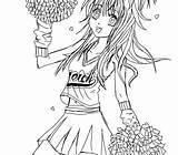 Coloring Pages Pom Stunt Cheer Cheerleading Getdrawings Cheerleader Getcolorings Color sketch template