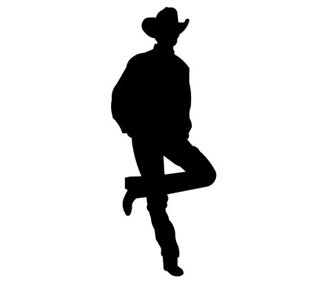 cowboy silhouette clip art clipart