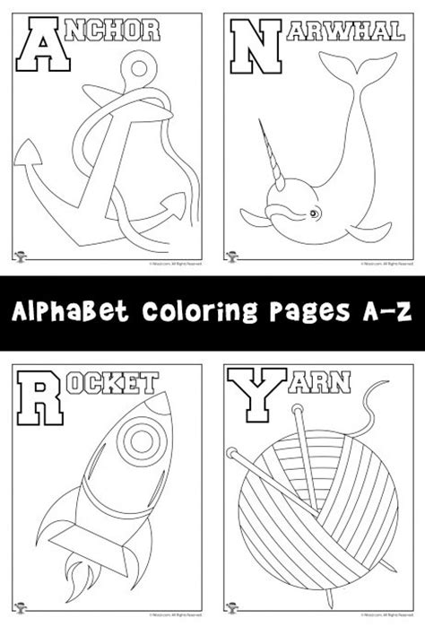 alphabet coloring pages set   woo jr kids activities