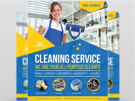 cleaning services flyer template  owpictures  dribbble