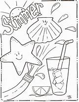 Coloring Summer Pages Print sketch template