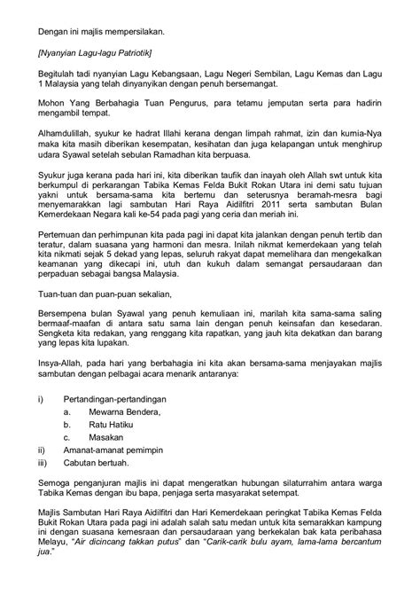teks pengacara majlis sambutan hari malaysia buku panduan persatuan riset